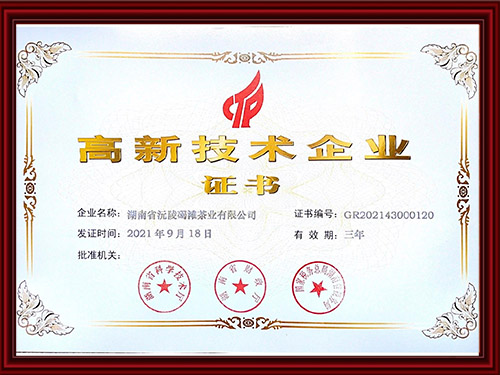 高新技術(shù)企業(yè)證書